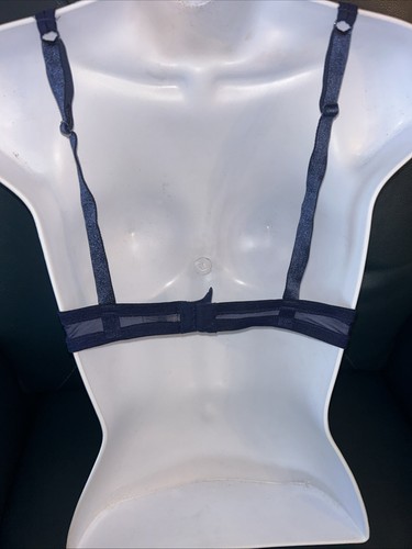 Maison Lejaby BH Navy Schmetterlinge Bügel BH 38 L Italy - Bild 3 von 6