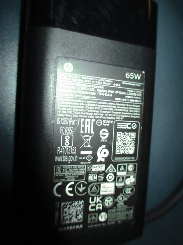 HP 65W 9 Fuß langes Netzteilkabel Nr. L23960-003 - Bild 5 von 7