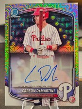 2025 Bowman Chrome CARSON DEMARTINI Mojo Refractor Auto #BMA-CD Phillies