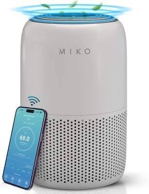 MIKO MA04GB 3 in 1 Air Purifier for Bedroom - Grey (Open Box)