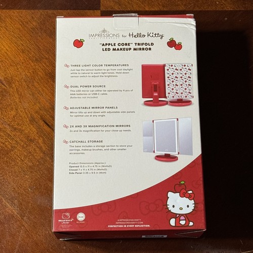 NUR BOX Impressionen Vanity Hello Kitty dreifach faltbarer LED- und kompakter Schminkspiegel - Bild 2 von 3