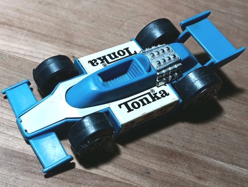 Vintage 1979 Tonka blau & weiß Indy Rennwagen Kunststoff Hongkong STP #2