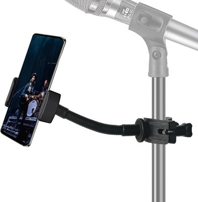 Mic Stand Phone Holder, Flexible Phone Holder for Microphone Stand, Adjustable I