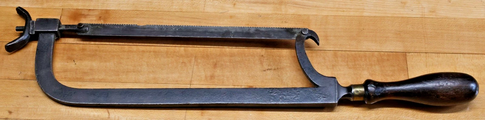Antique Forged Lancashire English Pattern Saw Hacksaw