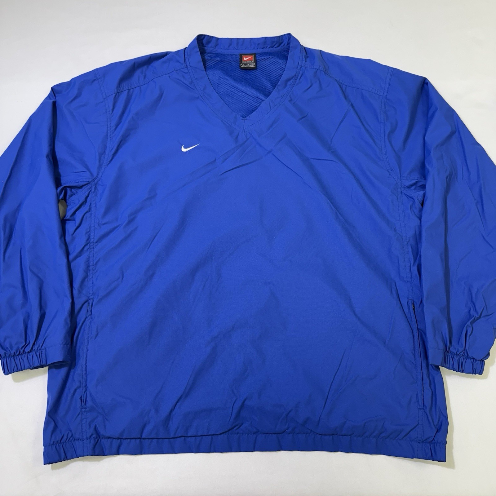 SACAI X NIKE Maglione vintage Nike Winbreaker uomo XL blu foderato zip tasche outdoor Y2K