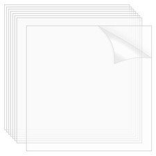 Clear PET Transparent Plastic Sheets 9.84 x 9.84 Inch 0.5mm Thin 8 PCS
