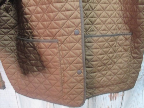 LANDS END 2X Brown Reversible Paisley Floral Quilted Jacket Barn Chore Style - Picture 4 of 9