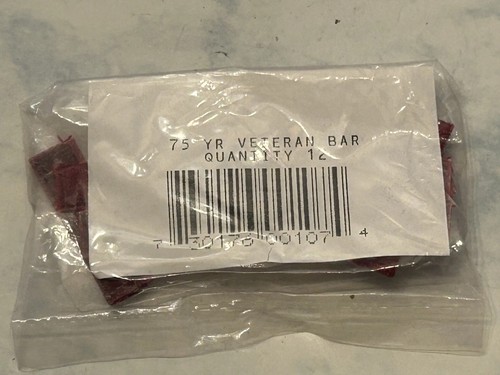 Lot Of 12 - 75 Years Veteran Unit Bar Emblem Strip Segment Red Patch BSA - New - Picture 2 of 2