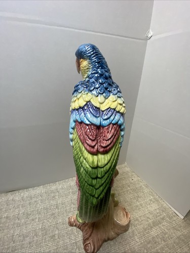 GROSSELLE ITALIAN PORCELAIN PARROT FIGURINES 17" TALL - Picture 22 of 24