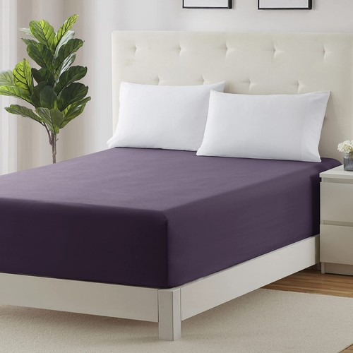 Fitted Sheet, Extra Deep Pocket Fits Deep Mattress, Luxury Soft Fitted Sheet ...