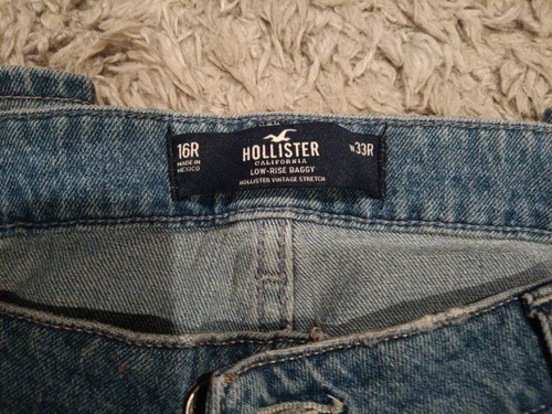 *NEW* Size 16R X W33R Hollister Low Rise Baggy jeans - Picture 4 of 9