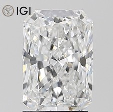 IGI Certified Lab Grown CVD Diamond RADIANT Cut 2 Ct F Color VS1 Clarity Stone
