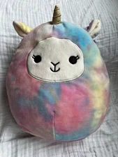 Lucinda The Tye Dye Llamacorn Squishmallow 9 Inch Llama Plush Squishie Kellytoy