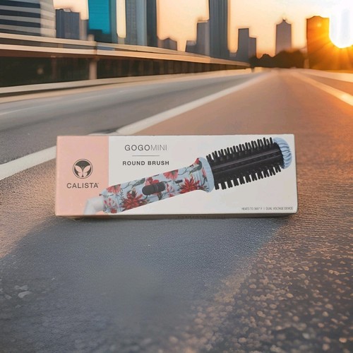Calista GoGo Mini 2.0 Round Brush Hair Styling Tool 1" Barrel Blue Ditzy Floral - Picture 1 of 2