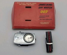 RARE 1965 Gilbert JAMES BOND 007 SPY WATCH PARTS OR DISPLAY ONLY LOOK READ