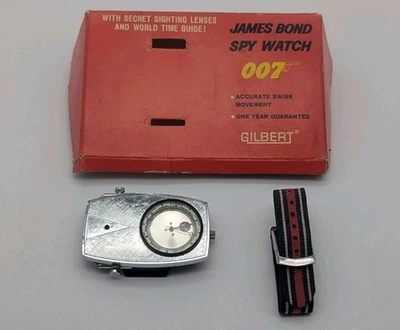 RARE 1965 Gilbert JAMES BOND 007 SPY WATCH PARTS OR DISPLAY ONLY LOOK READ - Image 1 of 4