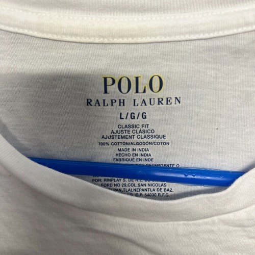 Polo Ralph Lauren Shirt Men L White Short Sleeve Basic Streetwear Minimalist - Picture 5 of 9
