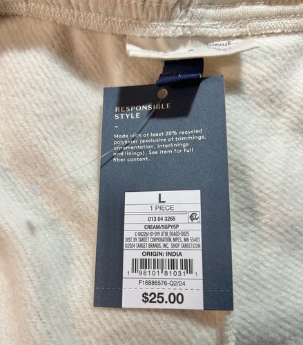 Universal Thread Jogger Sweatpants Ivory Women’s Large New - Picture 4 of 5