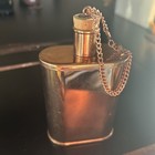 Vintage Style Corked Copper Flask with chain. rose,pink, Harley Davidson gift