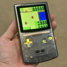 Game Boy Color FPGBC Console - IPS Screen + USB-C Rechargeable Smoke Pearl Holo
