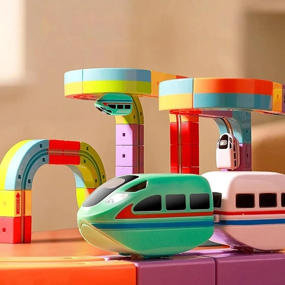 Electric Train Set, 51-123 PCS Electric Train Set Flexible Race Track Xmas Gift - image 3 of 4