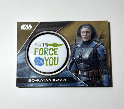 Topps Star Wars Mandalorian Bo-Katan Kryze Commerative Button Card MC-BMF /50
