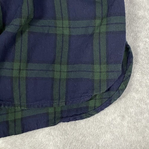 Old Navy Womens Size L Blue Green The Classic Shirt Buffalo Plaid Button Flannel - Picture 10 of 11