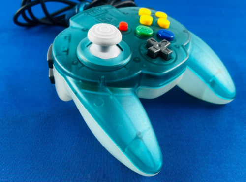 Nintendo 64 HORI PAD mini controller blu oceano - Foto 4 di 9
