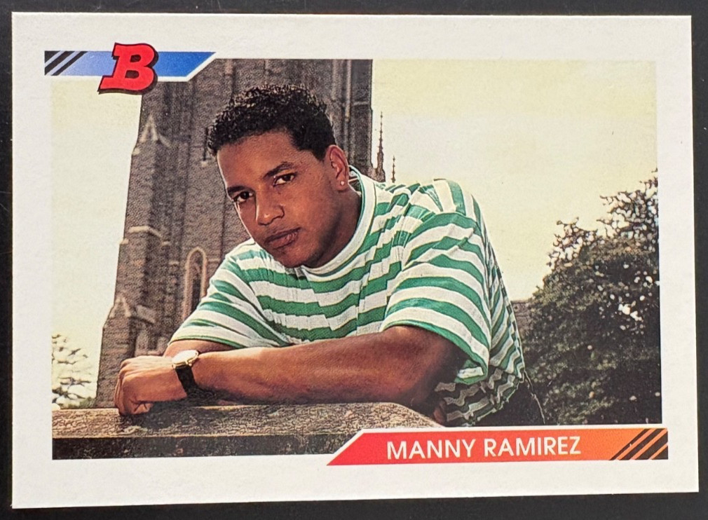 1992 Bowman #532 MANNY RAMIREZ ROOKIE CARD (RC) NEAR MINT! Recent Pack Pull!