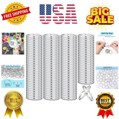 200Pcs Split Key Rings Bulk for Keychain and Crafts, 1 inch 25mm