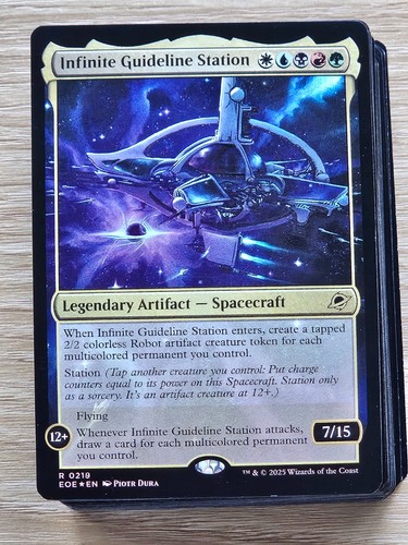 Custom Commander Deck ~ Chromatic Cosmos ~ Infinite Guideline Station ~ MtG Deck - Picture 1 of 5