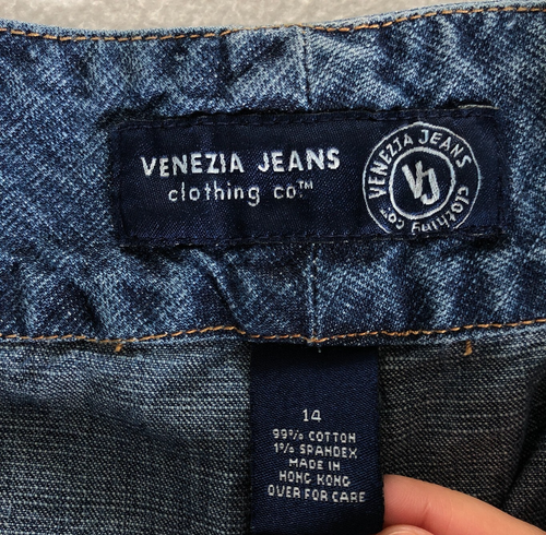 Venezia Jeans Womens Jeans Sz 14 Stretch Mid Rise Bootcut Medium Wash NWOT - Picture 6 of 11