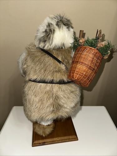 Babbo Natale 17" ~ cappotto e stivali in pelliccia sintetica bianco e marrone ~ ciaspole e cesto regalo - Foto 7 di 15