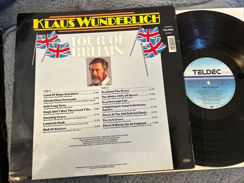 KLAUS WUNDERLICH - Tour Of Britain 12” Vinyl Album LP Record Teldec 1989 Vg+ - Picture 2 of 2