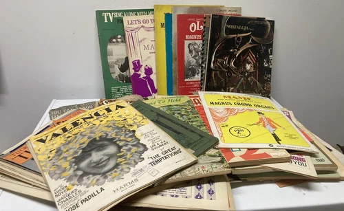 Large Lot Antique Sheet Music 1900s 20s,30s,50s,60s, 70s Piano & Organ - AS IS