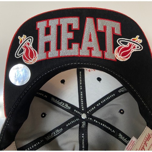 Mitchell & Ness Miami Heat Snapback Hat Adjustable Fit NBA Cap - Picture 7 of 12