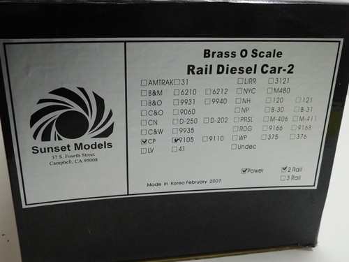 Coche diésel Sunset Models 3rd Rail latón Canadian Pacific RDC-2 9105 - Imagen 13 de 13