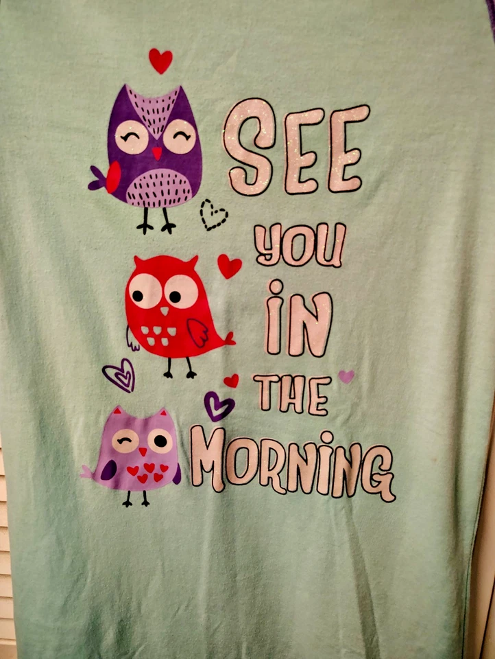 Búhos Niñas Talla XL (14-16) Multicolor Vestido de Noche Brilla Lindo Ignífugo Foto 2 de 3