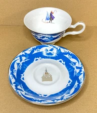 English Ladies Co Disney Princess Wedding Teacup Saucer Set Frozen 2 Anna Elsa