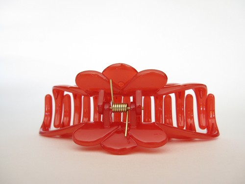 Large magenta/red hair claw clip for thick hair - Picture 5 of 6