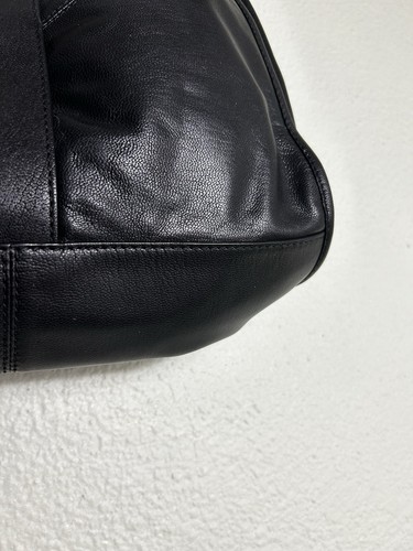 Frye Gina Black Leather Tote Shoulder Bag Gunmetal Hardware - Picture 15 of 22