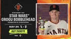 SF GIANTS 2026  Star Wars Grogu Bobblehead for 5/24 26. w/stub (Pre-Sale)