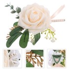 Simulation Hochzeit Boutonniere Bräutigam Corsage Braut Frauen Anzug