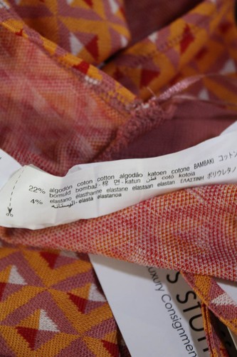 Zara Damen Cropped Tank Orange Azteken Baumwollmischung Reißverschluss Größe L - Bild 5 von 6