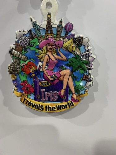 New Orleans Mardi Gras 2024 Krewe of Iris Travels the World Themed Necklace - Picture 1 of 5
