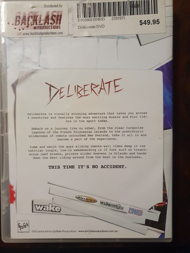 Deliberate Wakeboarding by Lipside Productions - DVD FREE POST - Picture 2 of 4