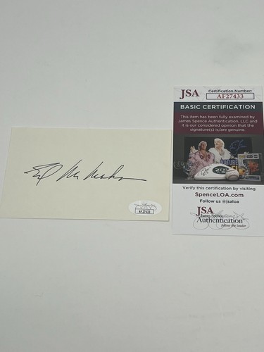 Ed McMahon Hand Signed Autographed Index Card Vintage The Tonight Show JSA COA