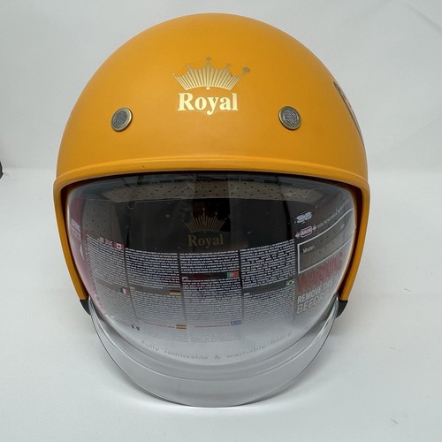 Royal M139 FMVSS Open Face Motorcycle Helmet Retro MEDIUM 21.6-22in 57-58cm NEW - Picture 3 of 21