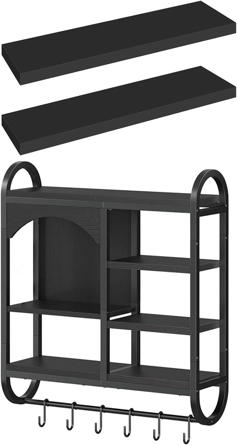 HOOBRO Floating Shelves for Wall, Wall Mounted Shelf, Hanging Shelf with Invisib