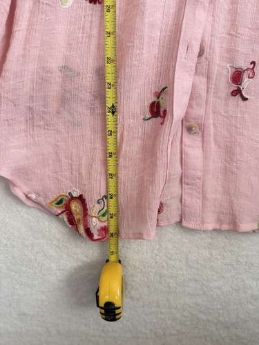 Figueroa & Flower Gr.XL Bluse / bestickt Blumen rosa kostenloser Versand ✨ Exc - Bild 10 von 12
